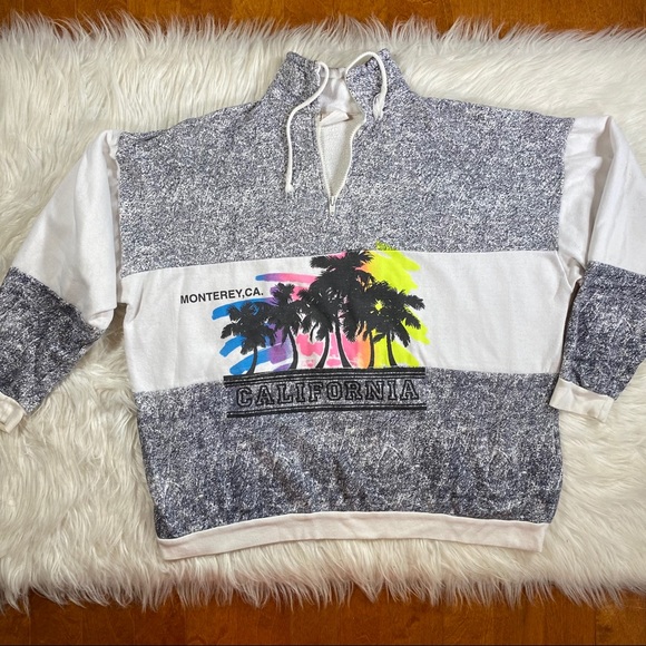 j&b Tops - Vintage surfer Cali California popover pullover